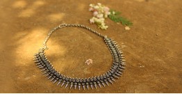 Dhara . धरा ✽ Antique Finish White Metal ✽ Necklace { 23 }